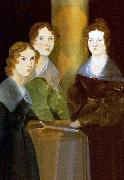 A painting of the three Bronta sisters Branwell Bronte